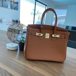 SOLD Padlock Pebbled Tote